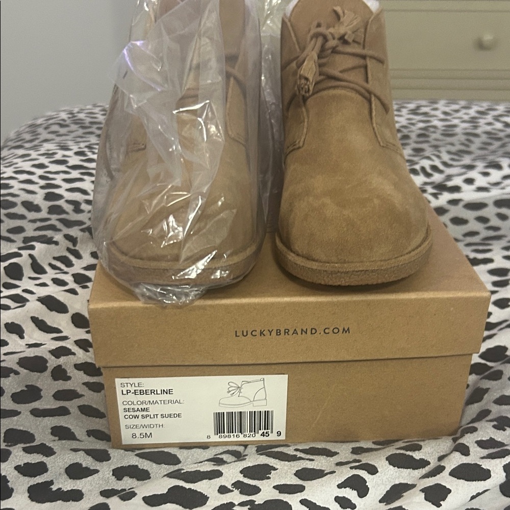 Lucky Brand  Chukka Boots - Tan Suede